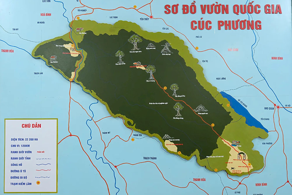 Vườn quốc gia Cúc Phương nằm trên địa phận 3 tỉnh